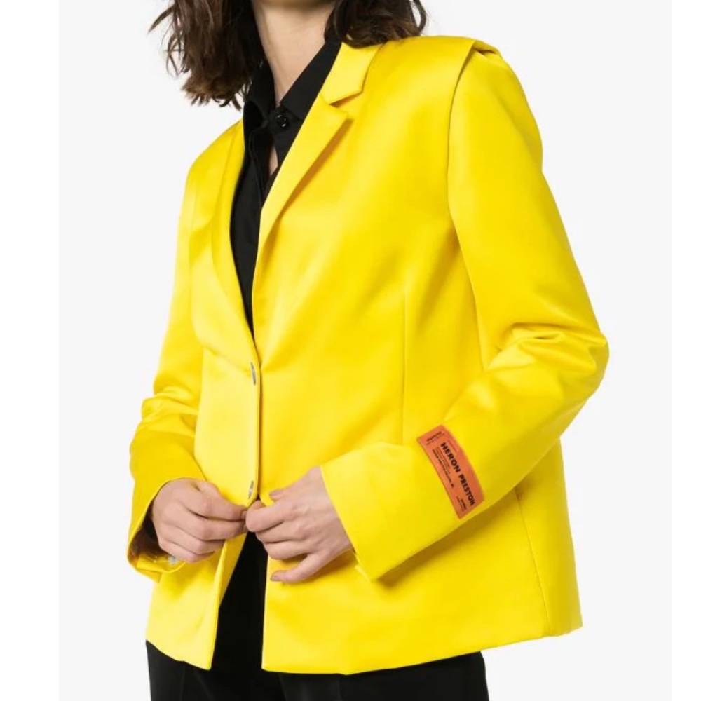 Heron Preston Mikado Yellow Tailored Blazer